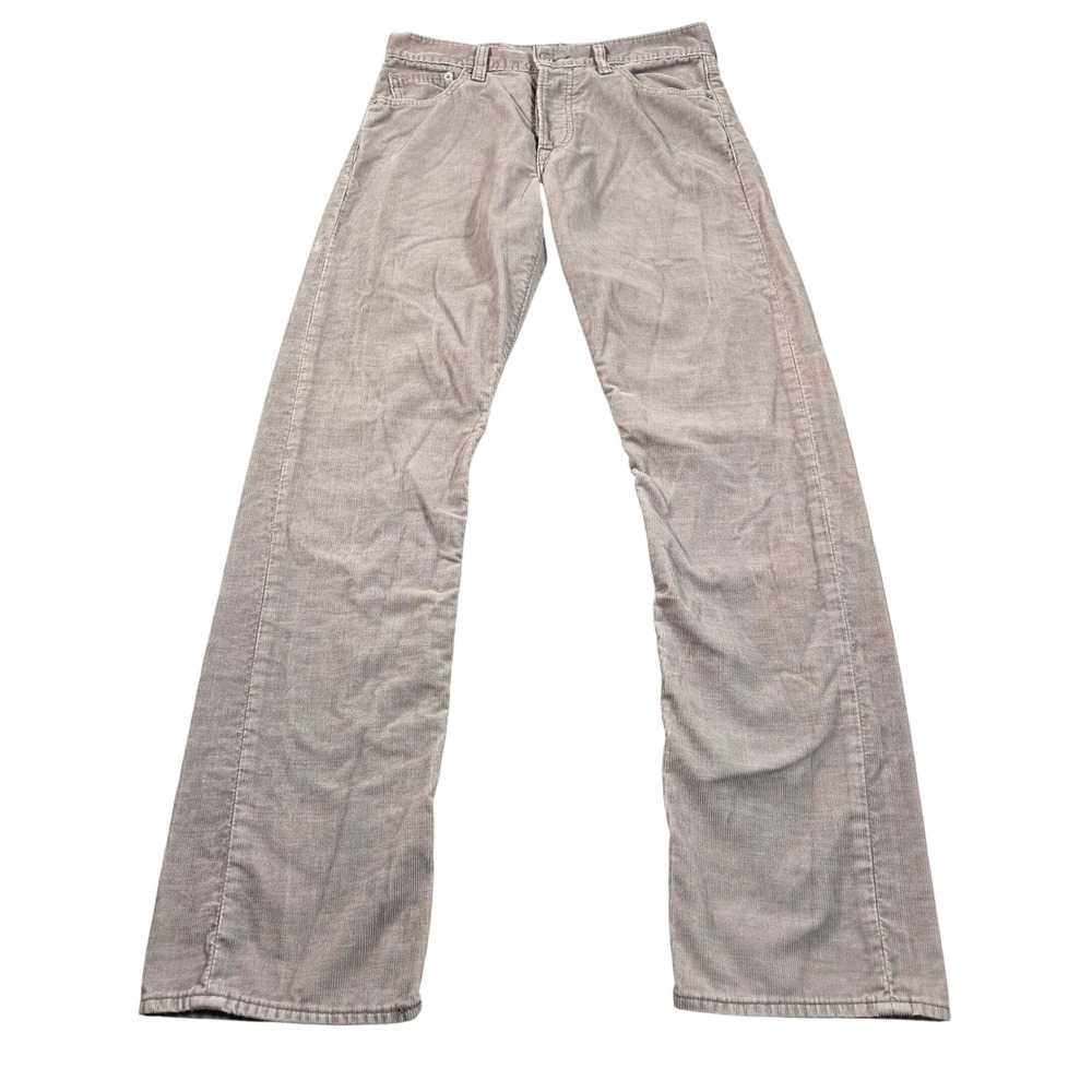 Levis 401 Corduroy Pants Mens 29x31 (tag 30x32) Tan Straight Leg Button Fly